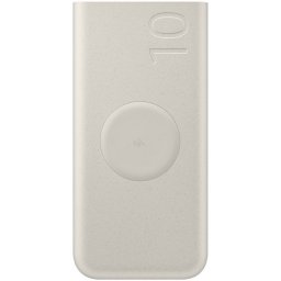Power Bank Samsung 10.000mAh de Carga Súper Rápida 25W, Carga Inalámbrica, 2 Puertos, Beige