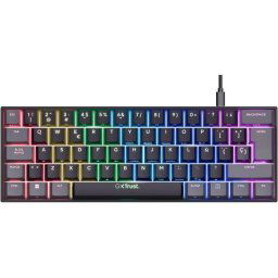 Trust GXT 867 Acira 60 Teclado Gaming Mecánico 60% RGB Switch Outemu Red Negro