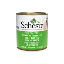 Schesir en latas 6 x 285 g comida húmeda para perros - Pollo con guisantes