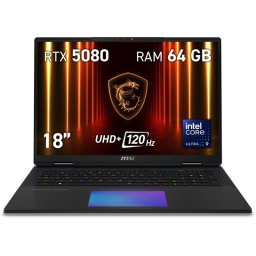 MSI Titan 18 HX AI A2XWIG-245ES MiniLED Intel Core Ultra 9 285HX 64GB 2TB SSD RTX 5080 18" W11