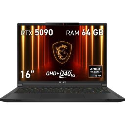 MSI Stealth A16 AI+ A3XWJG-038ES OLED AMD Ryzen AI 9 HX 370 64GB 1TB SSD RTX 5090 16" W11