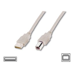 Digitus Cable USB 2.0 AM/BM 1.8m Beige