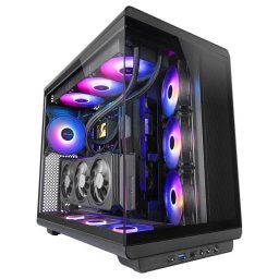 Mars Gaming Mc-rev Caja Pc Atx Doble Cristal Templado 3x Ventiladores Argb Invertidos 12cm Negro