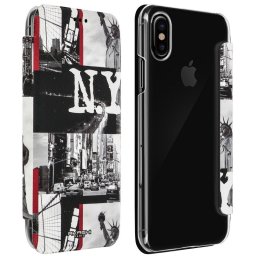 Akashi Funda Libro Nueva York para iPhone X/XS