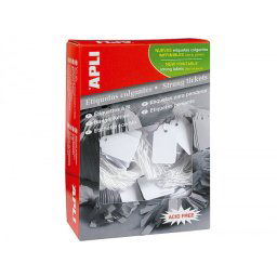 Etiquetas colgantes apli 391 28x43 mm caja de 500 unidades