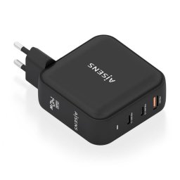 Aisens ASCH-140W3P031-BK Cargador GaN 140W 2xUSB-C PD3.1 QC4.0 1xUSB-A QC3.0 Negro