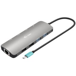 Estación de acoplamiento USB-C i-tec Metal Nano 2x HDMI 100W, 5 Gbps, Plata, LAN Gigabit