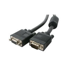 3Go Cable VGA Apantallado con Ferritas Macho/Hembra 10m Negro