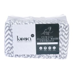 kooa pañales con carbón vegetal para perras - Talla: L