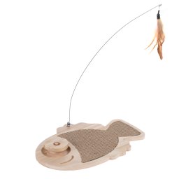 TIAKI pez de madera para rascar y jugar - 36 x 26 x 4 cm (L x An x Al)