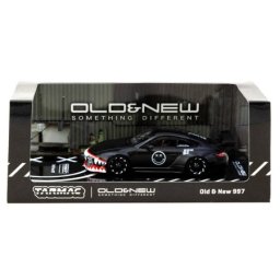 PORSCHE 997 Old & New Matt Black - Tarmac Works Escala 1:64 (T64-TL053-MB)