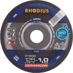 RHODIUS RHO 210229 - Disco de corte, acero, 125 mm, 1 mm, XT200, 22,23 mm