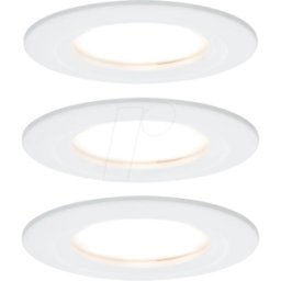 PAULMANN PLM 93460 - Luminaria empotrada NOVA Plus, 3x6 W, 2700 K, redonda, IP44, al
