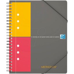 OXFORD 100102104 - Meetingbook A5+ 5 mm a cuadros, 80 hojas, doble espiral