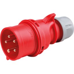 FREI CEE-STECKER 2-32 - Conector CEE de 5 polos, 400 V, 32 A, rojo