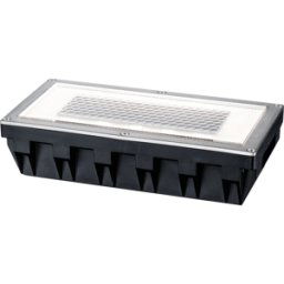 PAULMANN PLM 93775 - Luz solar LED, luz de suelo empotrada, plata, interruptor crepus