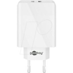 GOOBAY 44957 - CARGADOR USB, 5-12 V, 3 A, QC 3.0, 28 W, blanco