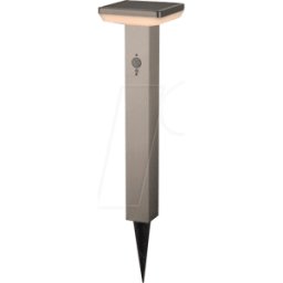 OPTONICA OPT 9338 - Luz solar LED, barra de tierra, plateada, IP44, detector de movi