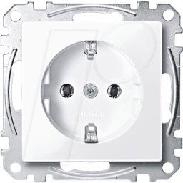 MERTEN EL SM 23010325 - M-SMART, toma de corriente, simple, blanco activo, brillante