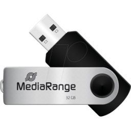 MEDIARANGE MR 911-2 - Memoria USB, USB 2.0, 32 GB, giratoria, paquete de 2
