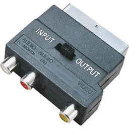 FREI AVK 195 - Conector SCART a 3 conectores hembra RCA con conmutador
