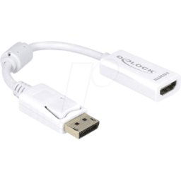DELOCK 61767 - Conector macho DisplayPort 1.1 a conector hembra HDMI, 22 cm, bl