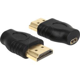 DELOCK 65507 - Adaptador, conector hembra HDMI micro D a conector macho HDMI A.