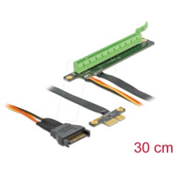 DELOCK 85762 - Tarjeta Riser PCI Express x1 a x16 con cable flexible de 30 cm