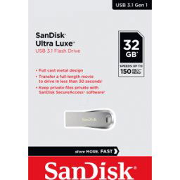 SANDISK SDCZ74-032G-G46 - Memoria USB, USB 3.1, 32 GB, Cruzer Luxe