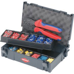 KNIPEX KN 97 90 21 - Surtido de crimpado, casquillos de conector plano, zapatas de ca