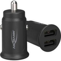 ANSMANN ANS 1000-0030 - Cargador USB CC212, 12 W, 5 V, 2400 mA, vehículo, 2 puert