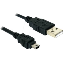 DELOCK 82252 - Cable USB 2.0, a macho a macho Mini B, 1,5 m