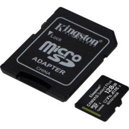 KINGSTON SDCS2/128GB - Tarjeta de memoria microSDXC de 128 GB, Canvas Select Plus