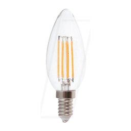 V-TAC VT-214301 - Lámpara LED E14, 4 W, 400 lm, 2700 K, filamento