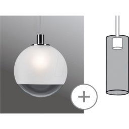 PAULMANN PLM 95445 - Urail Shade Alari 2Easy, 300 mm, satinado/claro