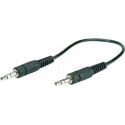 ROLINE 11094500 - cable jack de 3,5 mm, enchufe / enchufe, 0,2 m.