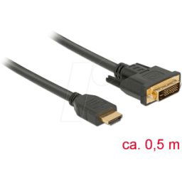 DELOCK 85651 - Cable DVI 24+1 macho > conector macho HDMI-A 0,5 m