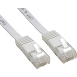 GOOBAY PATCH-C6SB 3WS - Cable de interconexiones plano, CAT 6, 3m, blanco