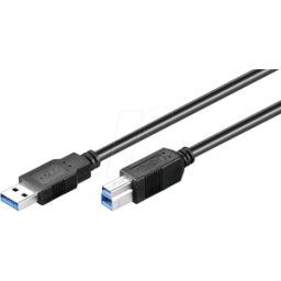 GOOBAY USB3 AB 025 SW - Cable USB 3.0, conector macho a macho B, 0,25 m