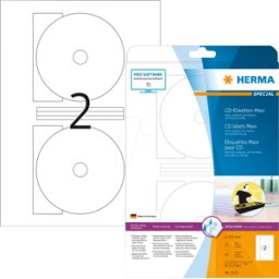 HERMA 5115 - Etiquetas de CD, 50 unidades, blancas