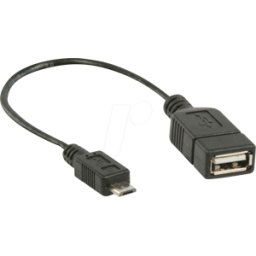 NEDIS N CCGP60515BK02 - Cable USB 2.0, conector Micro-B > conector hembra a, 0,2 m, negr