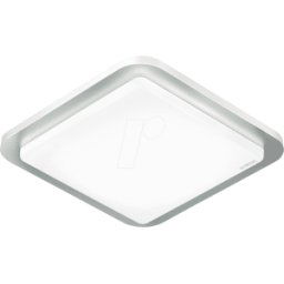 STEINEL 052539 - Luz de techo, 9,5 W, 795 lm, 3000 K, cuadrado, plata