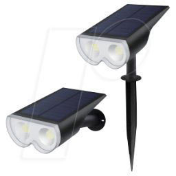SHENZHEN OECO SOLAR OC-GL034B - Luz solar LED, luz de jardín, pica de tierra, negro, IP65, 3000