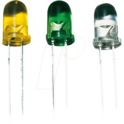 KINGBRIGHT LED 5MM ST BL - LED, 5 mm, con cable, azul-difuso, 430 nm, 80 mcd, 20°,