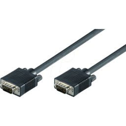 GOOBAY AK SVGA 101 - Cable VGA de monitor de 15 pines, conector VGA de 0,8 m