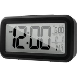 MEBUS 42435 - Reloj despertador de cuarzo digital, sensor de luz, temperatura