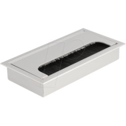DELOCK 66861 - Paso de cables para montaje en mesa, cepillo, 160 x 80 x 28 mm,
