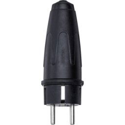 ME 122051 - MertenSolid enchufe de goma, negro, IP44