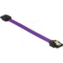 DELOCK 83688 - Cable SATA 6GB/s 10cm violeta de metal amarillo/amarillo