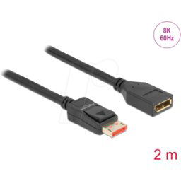 DELOCK 87071 - Cable alargador DisplayPort, 8K 60 Hz, 2 m